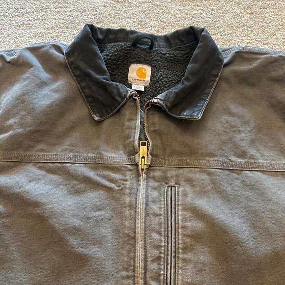 Carhartt C81 QVL Jacket Large Tall Quilted Lined Duck Canvas Work Coat - Picture 2 of 8